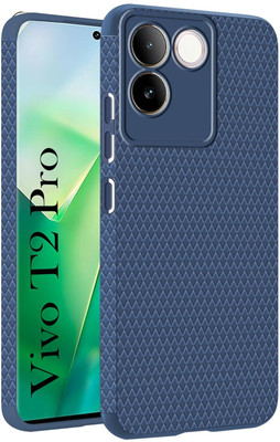 PStuff Back Cover for Vivo T2 Pro 5G / iQOO Z7 Pro Luxury Liquid Silicone | Side Grip(Blue, Pack of: 1)