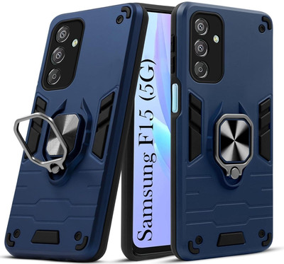 Krish Tech Back Cover for Samsung Galaxy F15 5G, Samsung Galaxy M15 5G(Blue, Ring Case, Pack of: 1)