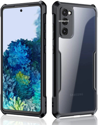 MOBILOVE Back Cover for Samsung Galaxy S20 FE / S20 FE 5G | Four Corner Hybrid Soft Clear Gel TPU Bumper Case(Black, Rugged Armor, Pack of: 1)