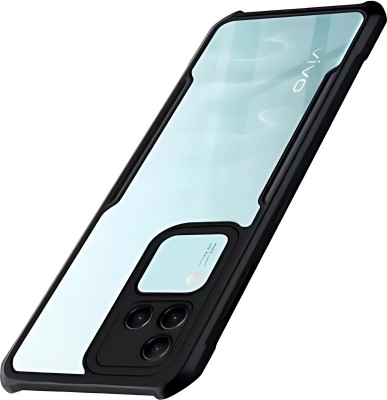 Sarju Bumper Case for Vivo V30 Pro 5G, back case cover(Black, Transparent, Shock Proof, Pack of: 1)