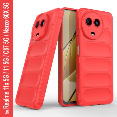 Zapcase Back Cover for Realme 11x 5G(Red, 3D Case, Silicon, Pack of: 1)
