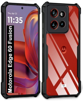 LaxmiCover Back Cover for Moto Edge 60 Fusion 5G, Motorola Edge 60 Fusion 5G, [ipacky](Black, Transparent, Grip Case, Pack of: 1)
