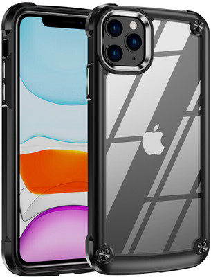 Cover Alive Back Cover for Apple iPhone 11 Pro Max(Black, Transparent, Shock Proof, Pack of: 1)