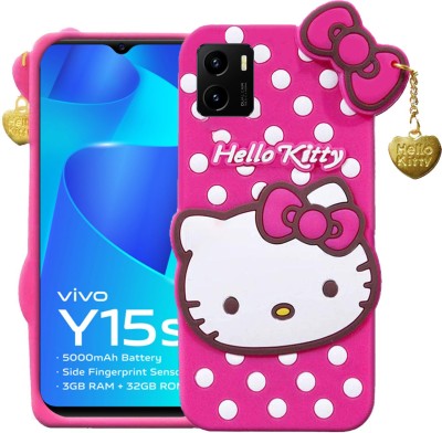 SMARTPOCKET Back Cover for Vivo Y15S(Pink, 3D Case, Pack of: 1)