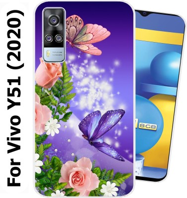 CASEINN Back Cover for Vivo Y51 (2020)(Transparent, Flexible, Silicon, Pack of: 1)