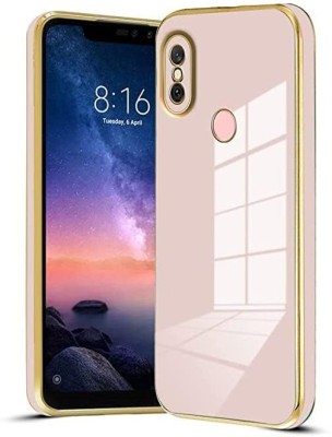 KARAS Back Cover for Redmi Note 6 Pro |View Electroplated Chrome 6D Case Soft TPU(Pink, Dual Protection, Silicon, Pack of: 1)