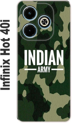 Vojica Back Cover for Infinix Hot 40i, X6528 Indian Army Back Cover(Multicolor, Flexible, Silicon, Pack of: 1)