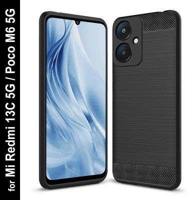 Zapcase Back Cover for Redmi 13C 5G(Black, Grip Case, Silicon, Pack of: 1)