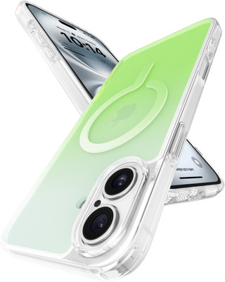 eller santé Back Cover for Apple iPhone 16, Maven Magpro Camera Screen Protector Compatible With MagSafe(Green, Shock Proof, Pack of: 1)