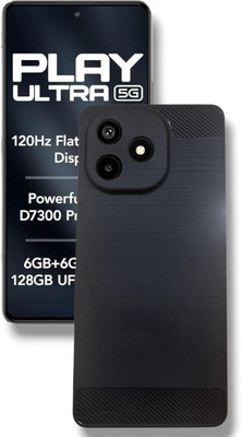 Covertick Back Cover for Lava Play Ultra 5G(Black, Flexible, Silicon, Pack of: 1)