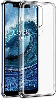 Ashini Back Cover for Nokia 5.1 Plus(Transparent, Dual Protection, Silicon, Pack of: 1)