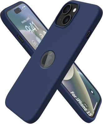 VONZEE Back Cover for Apple iPhone 15(Blue, Shock Proof, Silicon, Pack of: 1)