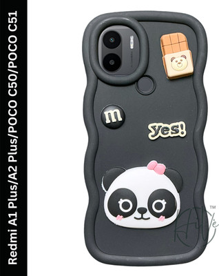 Hive Back Cover for Redmi A1 Plus, Redmi A2 Plus, POCO C50, POCO C51(Black, Grip Case, Silicon, Pack of: 1)