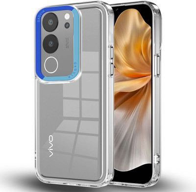 gadvik Back Cover for Vivo V29 Pro 5G(Blue, Transparent, Grip Case, Pack of: 1)