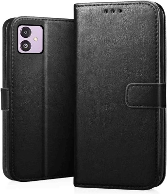 MOBILEMOSAIC Back Cover for Samsung Galaxy F14 (5G) Flip Cover | Leather Finish | Inside Pockets & Inbuilt Stand(Black, Dual Protection, Pack of: 1)