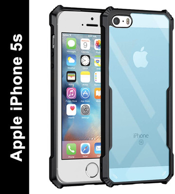 WOW Imagine Back Cover for Apple iPhone 5 / 5s / 5 SE 360 Degree Camera Protection | Transparent Hybrid(Black, Camera Bump Protector, Silicon, Pack of: 1)