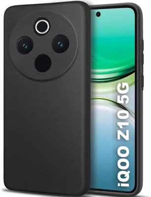 VISHZONE Back Cover for IQOO Z10 5G(Black, Grip Case, Silicon, Pack of: 1)