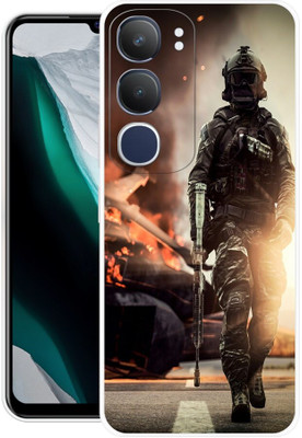 play fast Back Cover for vivo Y29 5G, V2420, INDIAN, ARMY, SOLDIER, MILITRY, FOJI(Khaki, Flexible, Silicon, Pack of: 1)
