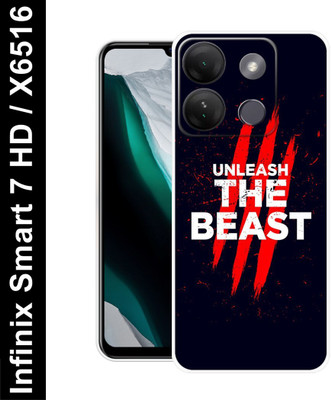 GITCHY Back Cover for Infinix Smart 7 HD/X6516(Black, Red, Silicon, Pack of: 1)