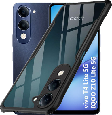 ADI Creations Back Cover for vivo T4 Lite 5G(Black, Camera Bump Protector, Silicon, Pack of: 1)