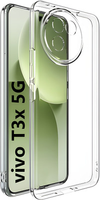 ADI Creations Back Cover for vivo T3x 5G(Transparent, Camera Bump Protector, Silicon, Pack of: 1)