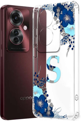 Fashionury Back Cover for Oppo F25 Pro 5G(Transparent, Blue, Silicon, Pack of: 1)