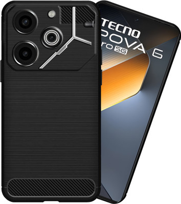 Knotyy Back Cover for Tecno Pova 6 Pro 5G(Black, Flexible, Silicon, Pack of: 1)