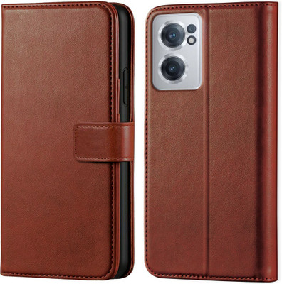 Slugabed Flip Cover for OnePlus Nord CE 2 5G(Brown, Dual Protection, Pack of: 1)