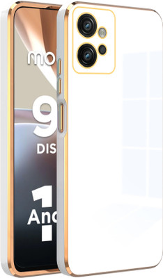 SMARTPOCKET Back Cover for Motorola G32(White, Gold, Pack of: 1)