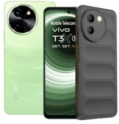 S-Hardline Back Cover for Vivo T3x 5G 5G, Solid Liquid Magic Case shock-absorbent/scratch resistant(Grey, Silicon)