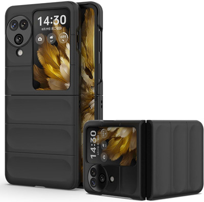 COVERLINE Back Cover for Oppo Find N3 Flip Hard PC Shock-Proof Slim Fit Thin Cover with Camera Lens Protection(Black, Shock Proof, Pack of: 1)