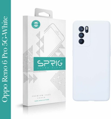 Sprig Liquid Silicone Back Cover for Oppo Reno 6 Pro, Reno 6 Pro(White, Shock Proof, Silicon, Pack of: 1)