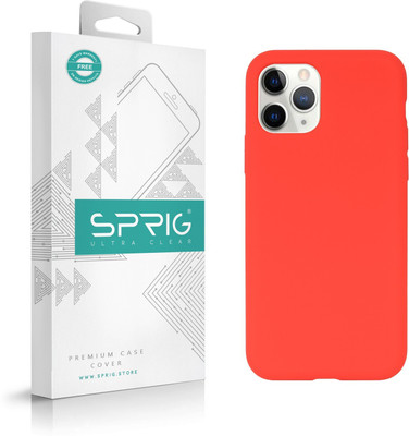 Sprig Liquid Silicone Back Cover for APPLE iPhone 11 Pro, Apple iPhone 11 Pro, iPhone 11 Pro Apple iPhone 11 Pro(Red, Shock Proof, Silicon, Pack of: 1)