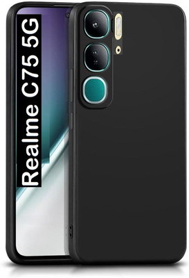 filbay Pouch for realme C75 5G(Black, Shock Proof, Silicon, Pack of: 1)