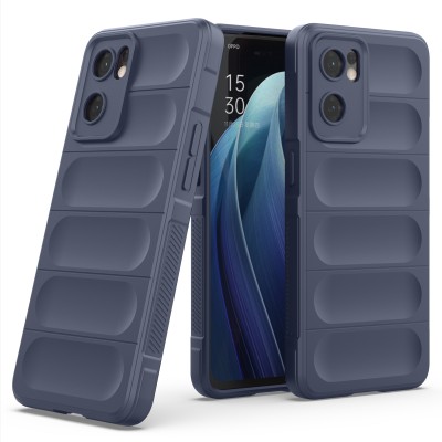 GLOBAL NOMAD Back Cover for OPPO Reno7 5G(Blue, Grip Case, Silicon, Pack of: 1)