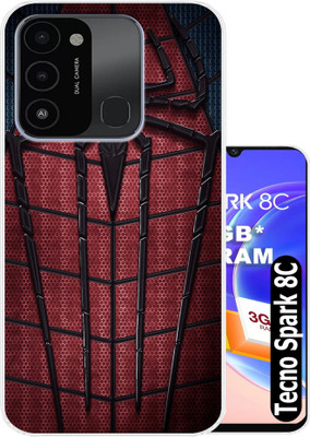 Hostprint Back Cover for Tecno Spark 8C, Tecno Spark Go (2022)(Black, Maroon, Flexible, Silicon, Pack of: 1)