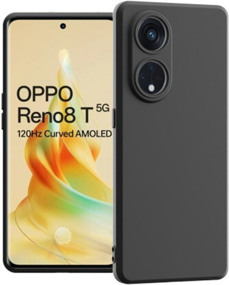 SRT Back Cover for Oppo Reno 8T 5G(Black, Camera Bump Protector, Pack of: 1)