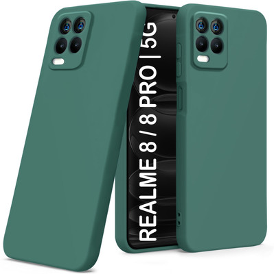 TRUEUPGRADE Back Cover for Realme 8 4G, Realme 8 Pro(Green, Flexible, Silicon, Pack of: 1)