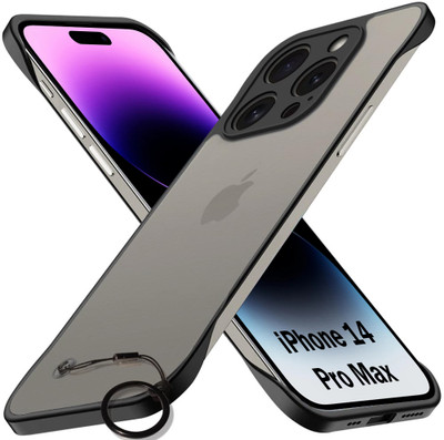 VAPRIF Back Cover for Apple iPhone 14 Pro Max, Shock Proof Ultra Slim Frameless, Back Cover(Black, Shock Proof, Pack of: 1)