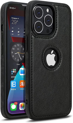SCALEBEE Back Cover for iPhone 13 Pro Luxury Business Style Slim PU Leather Stitching Phone Case Flexible Slim(Black, Shock Proof, Pack of: 1)