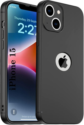 sadgatih Back Cover for iPhone 15(Black, Dual Protection, Silicon, Pack of: 1)