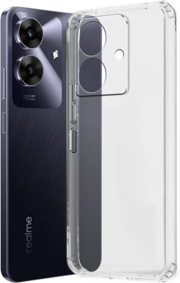 GodKuber Back Cover for Realme Narzo N61 high qualitiy transparent mobile back cover(Transparent, Grip Case, Silicon, Pack of: 1)
