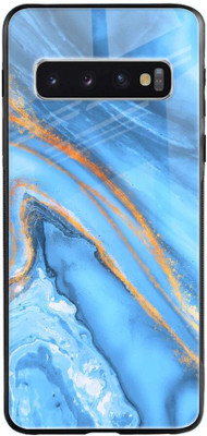 QRIOH Glass Back Cover for Samsung Galaxy S10 Plus(Multicolor, Grip Case, Pack of: 1)