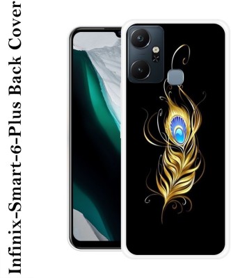 INDIALAND Back Cover for Infinix Smart 6 Plus(Black, Gold, Silicon, Pack of: 1)