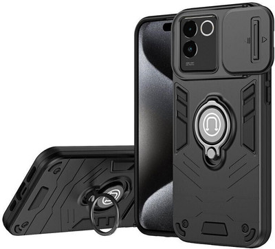 YUWOO Back Cover for vivo T2 Pro 5G(Black, Shock Proof, Pack of: 1)