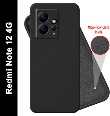 GLOBAL NOMAD Back Cover for Mi REDMI Note 12, REDMI Note 12 4G(Black, Flexible, Silicon, Pack of: 1)