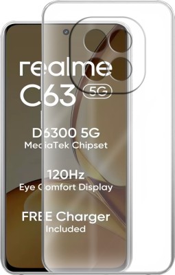 omnmo Back Cover for Oppo Realme C63 5G(Transparent, Dual Protection, Silicon, Pack of: 1)