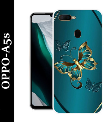 Samcase Back Cover for Oppo A5s(Blue, Gold, Silicon, Pack of: 1)
