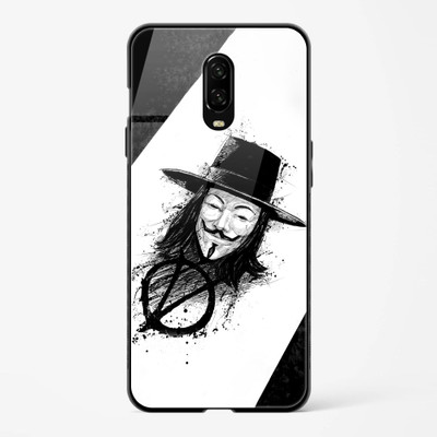 my pc wala Back Cover for OnePlus 6T(Black, White)