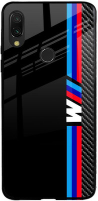 QRIOH Glass Back Cover for Xiaomi Redmi Note 7 Pro(Multicolor, Grip Case, Pack of: 1)